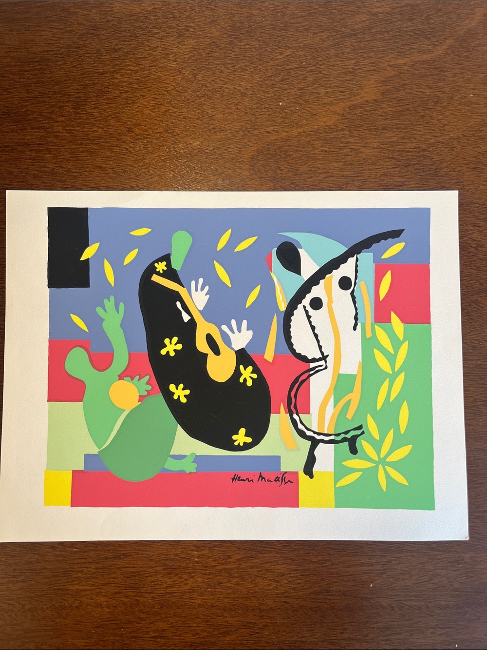 Henri Matisse Print 10” x 13” on heavy paper Unframed in great condition
